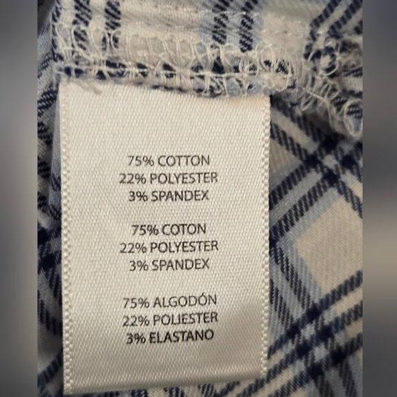 NWT Noble Outfitters Button Front Short Sleeve Shirt Blue Plaid 3X - Picture 8 of 16